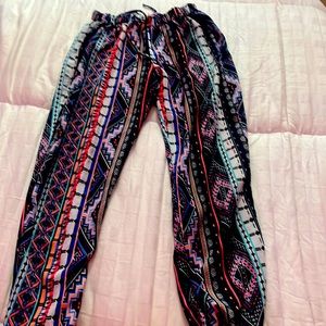 Silk designed flowy pants